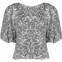 HARPER & YVE Dames Tops & T-shirts Marsja-ls - Zilver - Maat XS