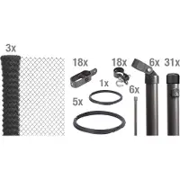 Alberts Draadgaasafrastering Hoogte: 80 - 200 cm, totale lengte: 15 - 100 m, voor plaatsing in beton (set)