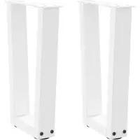 vidaXL Salontafelpoten 2 st V-vormig 38x(42-43,3) cm staal wit