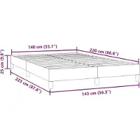 vidaXL Bedframe zonder matras 140x220 cm fluweel donkerblauw