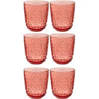 J-Line Doos 6 glazen plastic rood
