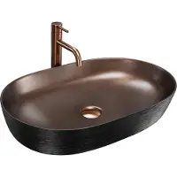 REA Opzetwastafel Cleo 61 Copper Bush / Black
