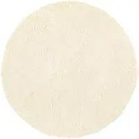 vidaXL Hoogpolig vloerkleed NAVARRA 100x100 cm polyester crèmekleurig