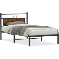 vidaXL Bedframe zonder matras hout gerookt eikenkleurig 100x200 cm