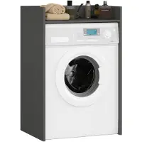 Akord Wasmachine Kast / Wasmachine Ombouw / Wasmachine Meubel FIN / Grafietgrijs / Furniture Factory / 64 x 98 x 50 cm