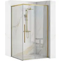 REA Solar Gold Brush 90x90 Douchecabine Zonder douchebak