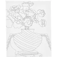 Creativ Company CC Schildercanvas met print Boeket 24x30 cm.