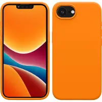 Kwmobile telefoonhoesje geschikt voor Apple iPhone 17e / iPhone 16e - Hoesje met siliconen coating - Smartphone case in fruitig oranje