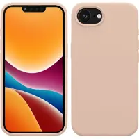 Kwmobile telefoonhoesje geschikt voor Apple iPhone 17e / iPhone 16e - Hoesje met siliconen coating - Smartphone case in kokosmelk