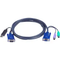 Aten KVM kabel | 1.8 meter (VGA + 2x PS/2 naar VGA + USB A)