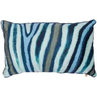 KAAT Amsterdam Wild Stripes Sierkussen - 30x50 cm - Blauw Groen