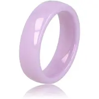 My Bendel - Onbreekbare Keramieken Ring Lila 6 Mm - Keramieken Ring • 6 Mm • Lila - met Luxe Cadeauverpakking | Sieraden Voor Dames | Maat 17.00 Mm / Maat 53