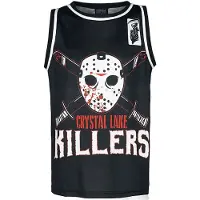 Innocent Clothing Europe Ltd - Gothic Jersey - Crystal Lake Killers - S tot 3XL - zwart-wit-rood | Maat XXL