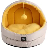 Minus One Hideaway Cat Cave Yellow