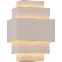 Artdelight Design wandlamp Layers wit met gouden binnenkant