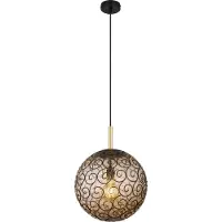 Globo Lighting Metalen hanglamp Oosters zwart Globo Fitz