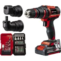 Einhell Power X-Change TE-CD 18/45 3X-Li +22 4513990 Accu-schroefboormachine 18 V 2 Ah Incl. hoekadapter, Incl. lader, Incl. accu