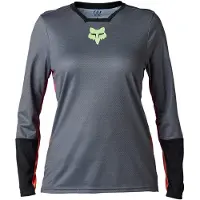 FOX Defend Race Women's Long Sleeve Jersey Grey || Maat: L