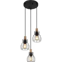 Globo Landelijke Hanglamp Mina 3 Lichts Rond