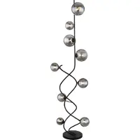 Globo Lighting vloerlamp, metaal, mat zwart, 9x G9 LED