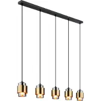 Globo Hanglamp Milley, dimbaar, Woon-/ Eetkamer, Glas, Modern, hanglamp