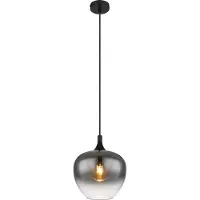 Globo Zwarte hanglamp Maxy enkel Ø 24cm