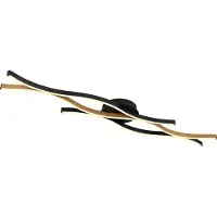 Globo Lighting Plafondlamp Geronimo zwart met hout