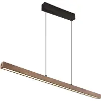 Globo Strakke Hanglamp Olivus Hout 115cm