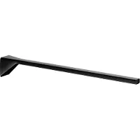 Keuco ROSE Handdoekhouder om vast te lijmen of te boren, made in Germany, van metaal, zwart mat, met één arm, stevig, 45 cm, lijmset inbegrepen, voor badkamer en gastentoilet, wandmontage