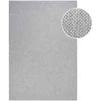 Muratap Lora plus laagpolig effen vloerkleed geweven design grijs- 120x170 cm