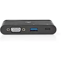 Nedis USB-adapter USB 3.1 USB Type-C USB Type-A / USB Type-C / 1x VGA, zwart