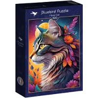 Bluebird Puzzle Floral Cat Puzzel (500 stukjes)