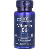 Life Extension - Vitamine B6, 250 mg - 100 capsules