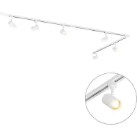 QAZQA Modern railsysteem met 6 spots wit 1-fase 300cm - Iconic Jeana