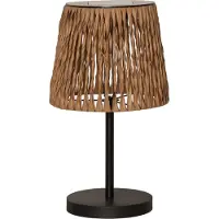 Star Trading LED tafellamp Cesta 48cm bruin/zwart kunststof/metaal, bruin / roest, metaal, Modern, Solar buitenverlichting
