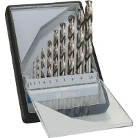 Bosch Set de 10 forets à métaux rectifiés HSS-G Robust Line