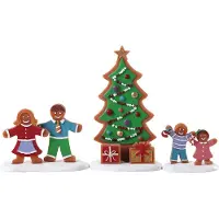 Lemax Kerstfiguur Decorating the tree set of 3