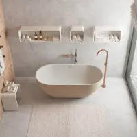 Ideavit Vrijstaande badkuip solidera 170x80x55 cm mat grijs-beige