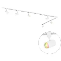 QAZQA Smart railsysteem met 6 spots wit 1-fase 300cm incl. Wifi GU10 - Iconic Jeana