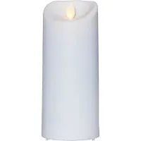 Star Trading kaars M-Twinkle, zuilkaars, wit, LED, timer, geel, buiten, binnen, 17,5 cm
