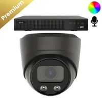 Dutch Security Systems 1x Beveiligingscamera set - Bedraad - Sony Dome Premium AI-ISP 8MP Full Color UltraHD 4K - Zwart