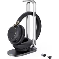 Yealink BH76 Plus + Charging Stand UC USB-C/A Draadloos Hoofdband Oproepen/muziek USB Type-C / USB Type-A Bluetooth Oplaadhouder