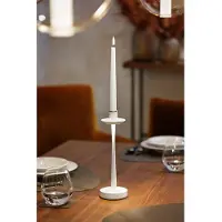 Villeroy & Boch | Combinatie van een tafellamp en een kandelaar | Accu | Wit
