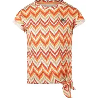 Koko Noko T-shirt oranje Meisjes Stretchkatoen Ronde hals All over print - maat 134
