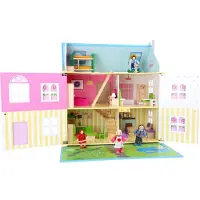 Small Foot poppenhuis meisjes blauw hout 55 x 36 x 60 cm