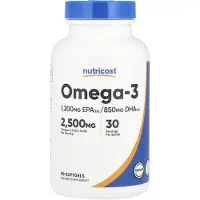 Nutricost - Omega-3 2500 mg (90 Softgels)