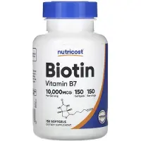 Nutricost - Biotine met Kokosolie 10.000 mcg (150 Softgels)
