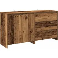 vidaXL Dressoir - Dressoirs - Opbergkast - Wandkast - 2-delige Dressoirs bewerkt hout oud houtkleurig