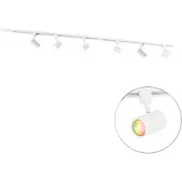 QAZQA Slim railsysteem met 6 spots wit 1-fase 200cm - Iconic Jeana