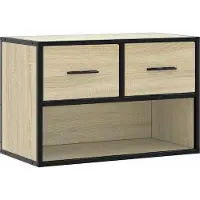 vidaXL Tv-meubel 60x31x39,5 cm bewerkt hout metaal sonoma eikenkleurig